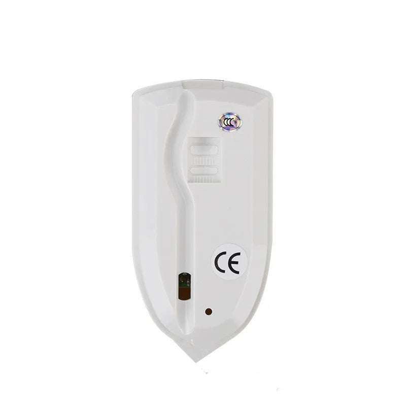 White wired PIR motion sensor, wall-mounted passive infrared detector with 120-degree angle and 6-10m range
