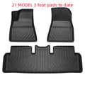 Rubber floor mats for Tesla cars with integrated TPE footrest