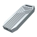 Thunderbolt 4 aluminium SSD enclosure for M.2 NVMe drives in silver colour