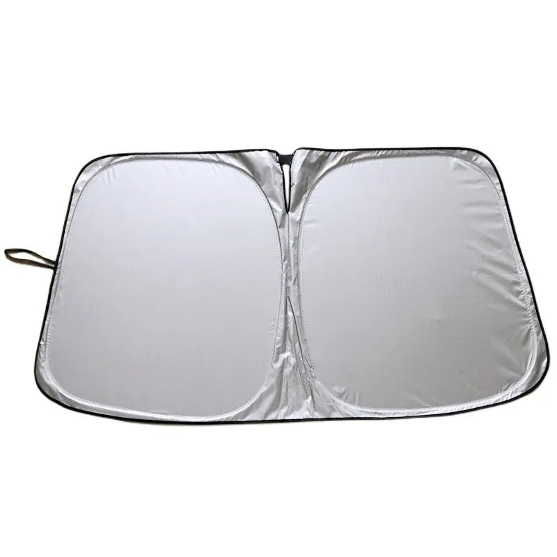 Titanium silver aluminium foil car sunshade for windshield heat and UV protection