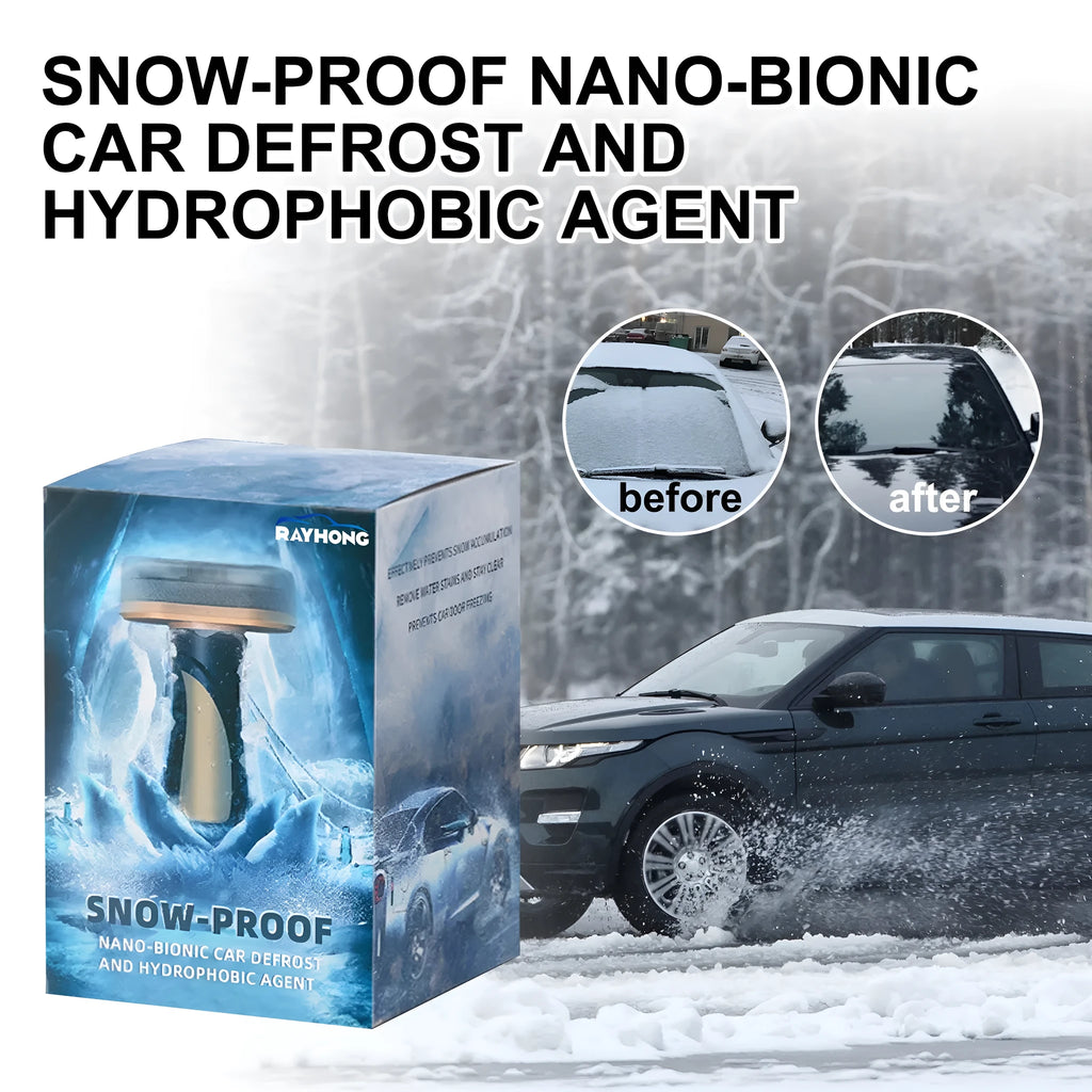 Hydrophobic nano coating car snow brush with a PE plastic handle