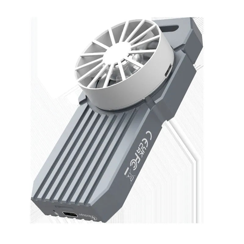 Silver USB4 external hard drive enclosure for NVMe M2 solid state drives, showing compact aluminium body.
