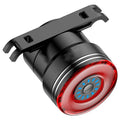 Black aluminium alloy smart brake sensing USB rechargeable bicycle taillight