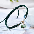 Natural strawberry quartz women's bracelet with fruit-shaped beads and adjustable sliding knot closure