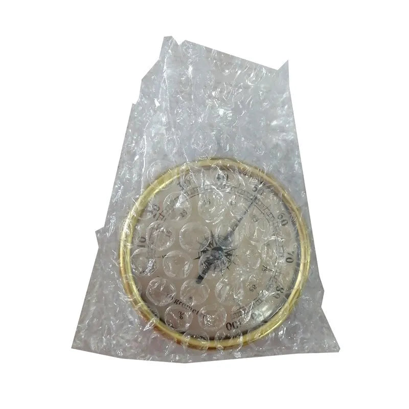 Aluminium analog thermometer and hygrometer with 72mm diameter case for indoor outdoor monitoring