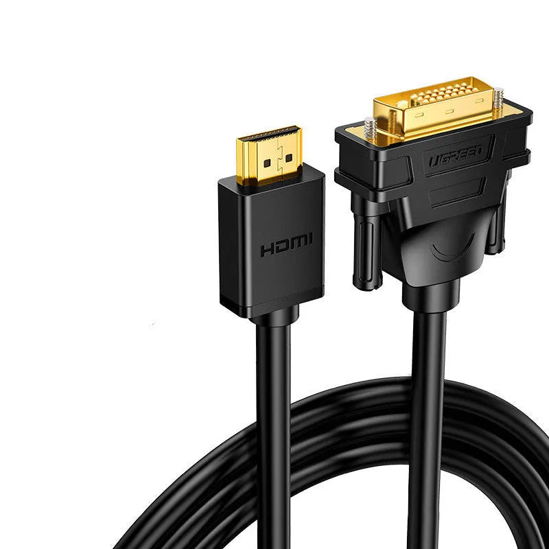 HDMI to HDMI cable adapter in four length options with tin-plated copper core and rotating connectors