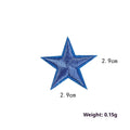 Colourful handmade five-pointed star embroidery cloth stickers for DIY clothing decoration