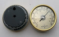 Aluminium analog thermometer and hygrometer with 72mm diameter case for indoor outdoor monitoring