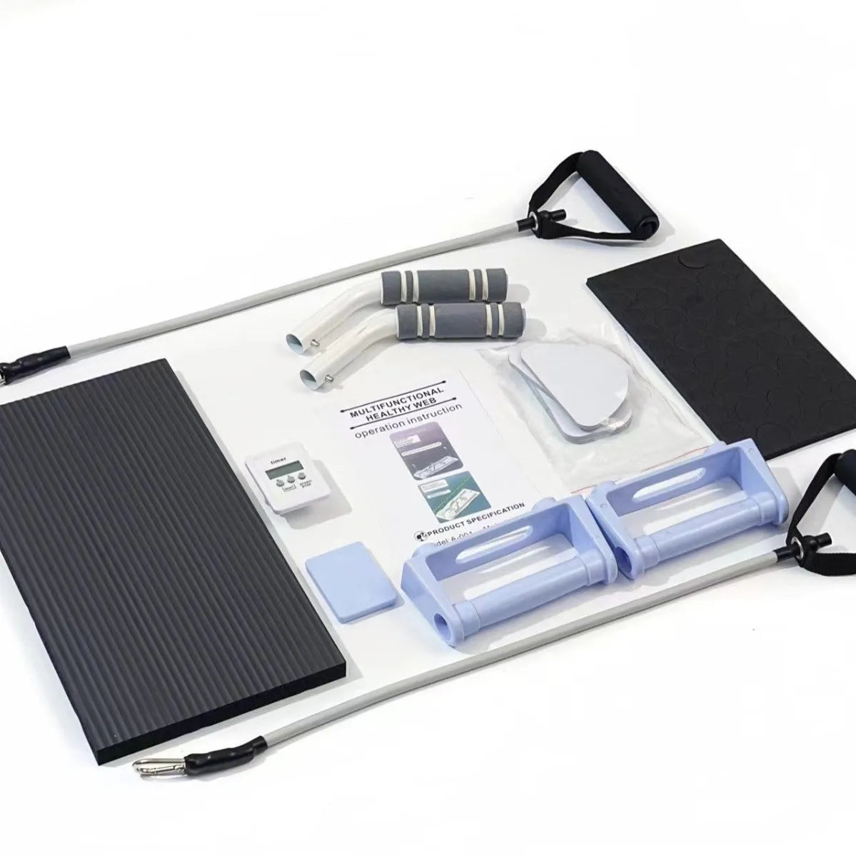 Foldable purple PP supine board for home abdominal fitness training