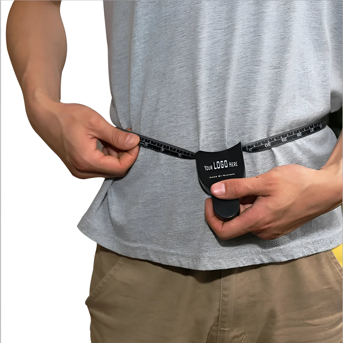 Black ABS plastic body fat skinfold caliper with measurement scale.