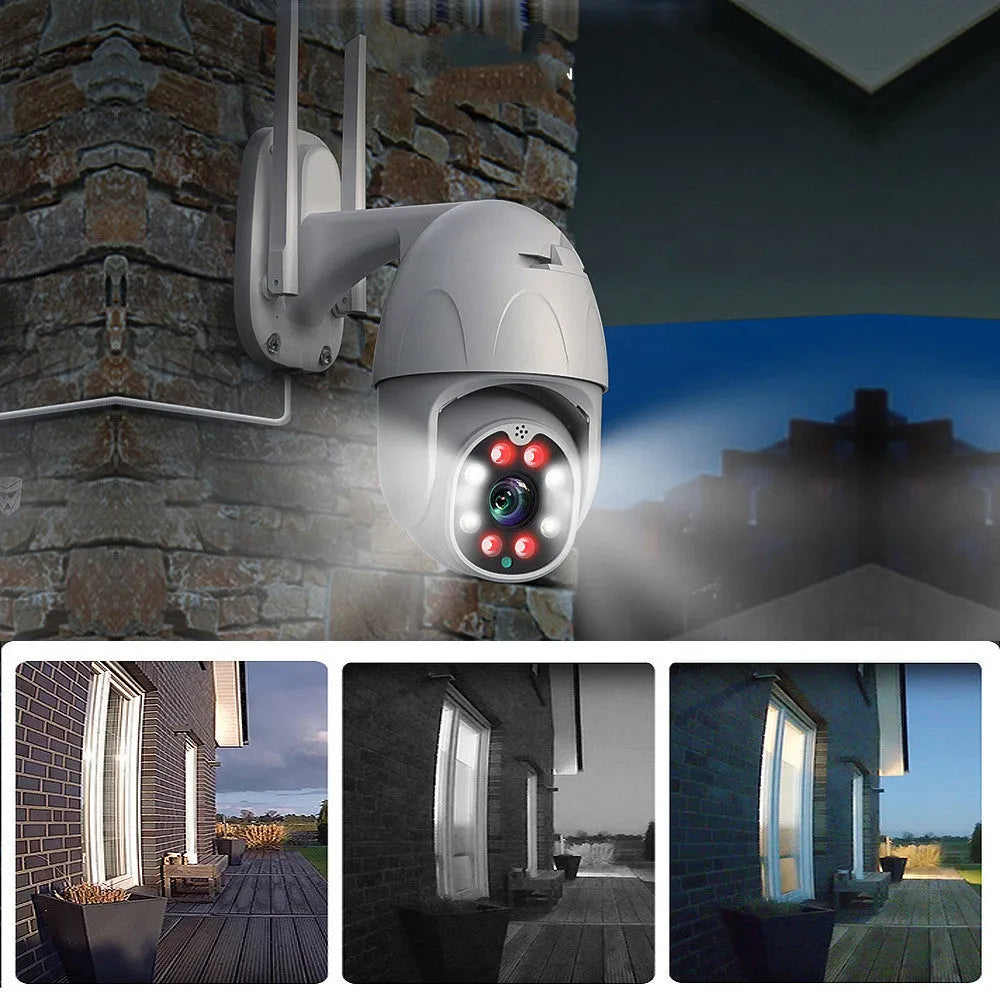 Outdoor Waterproof Graffiti Dome Surveillance Camera ABS Construction 2MP 1080P 6mm Lens 20m IR Distance White UK Plug Style Options Including TF Card Storage Up to 128G for Indoor and Outdoor Use