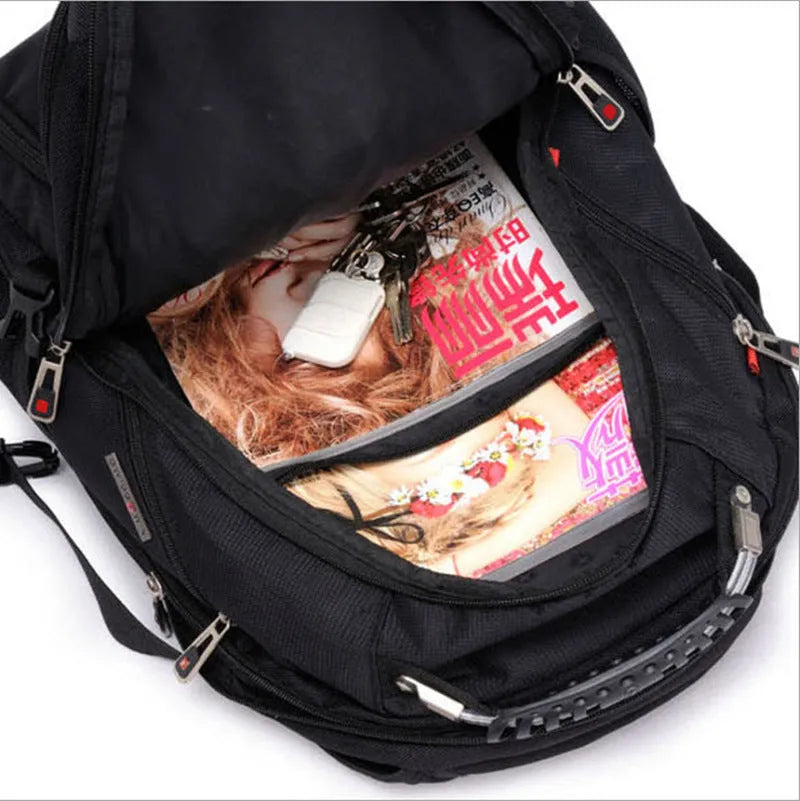 Black 38-litre business computer backpack with dedicated laptop compartment for 12-15 inch notebooks