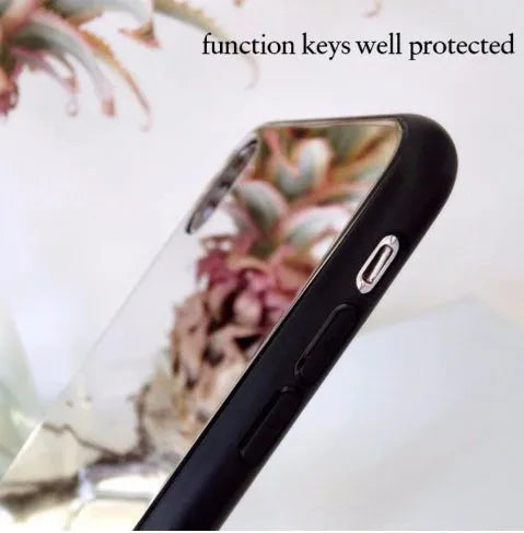 Black mirror back cover case for iPhone showing reflective surface.
