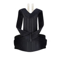 Black spine bending posture corrector with nano-carbon titanium keel, breathable mesh and Velcro fastening, sizes S to 4XL
