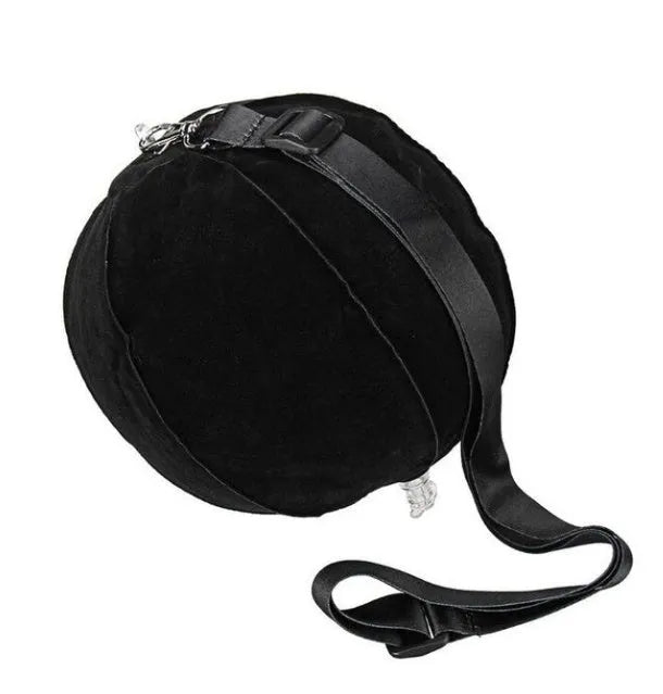 Smart inflatable ball swing trainer in PVC cloth, grey and black, for running sports and fitness training