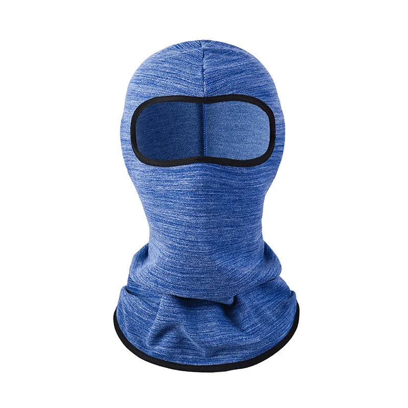 Cotton motorcycle balaclava head cover in patterned street style with matching gloves for winter riding