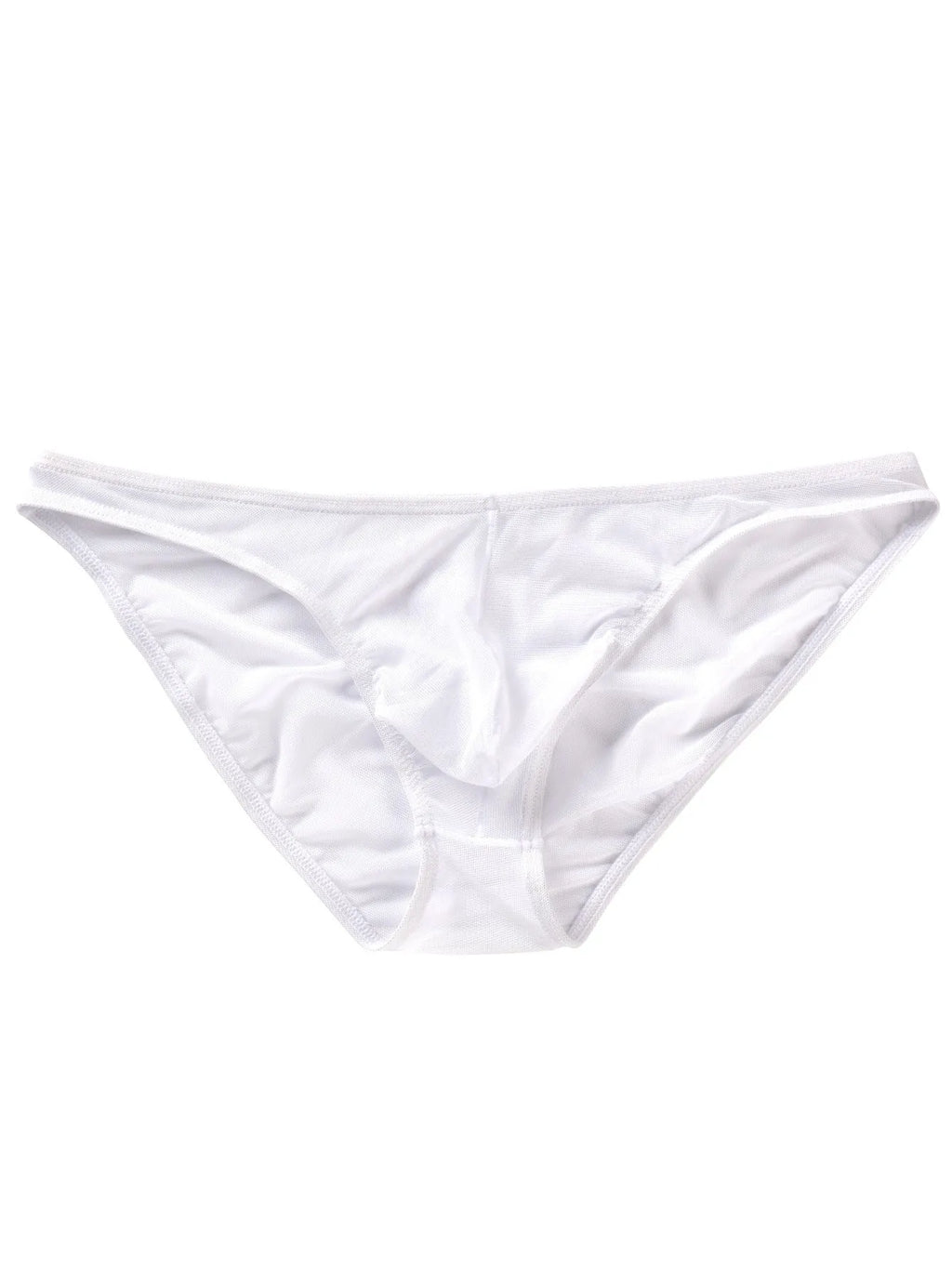 Men's ice silk triangle briefs in black red and white low waist quick dry nylon underwear