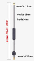 50cm stainless steel extension rod for high pressure washer with copper joint and duckbill tip