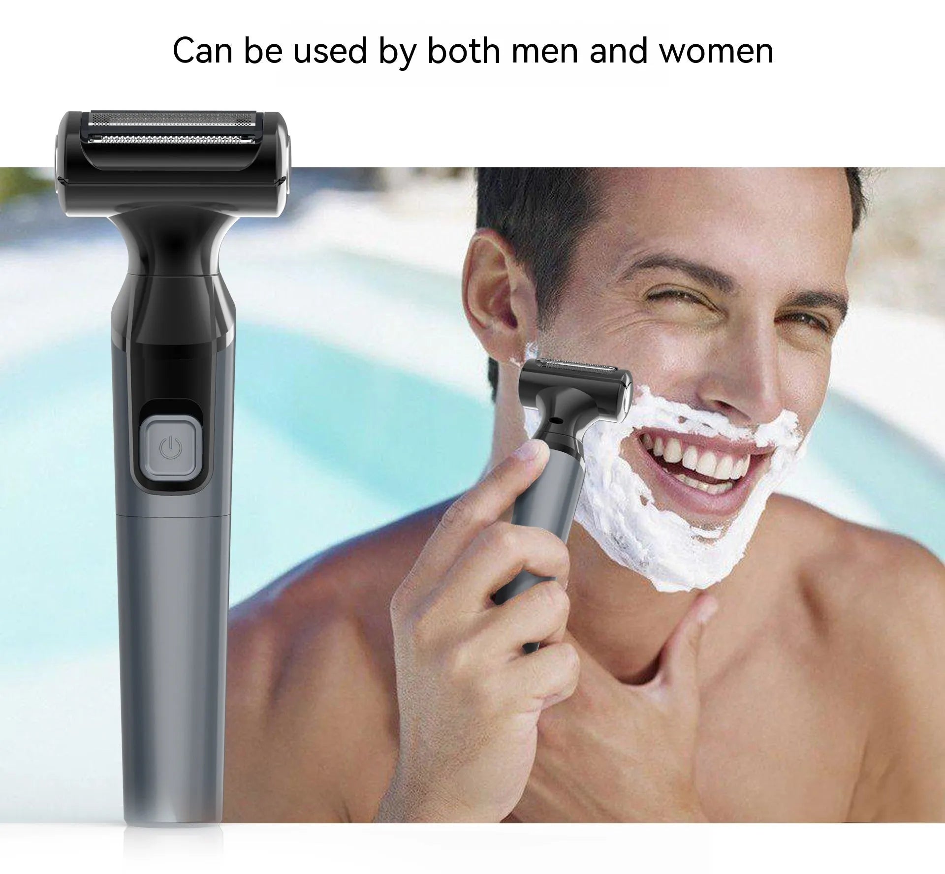 Women's electric hair trimmer fully washable ABS body in black colour option