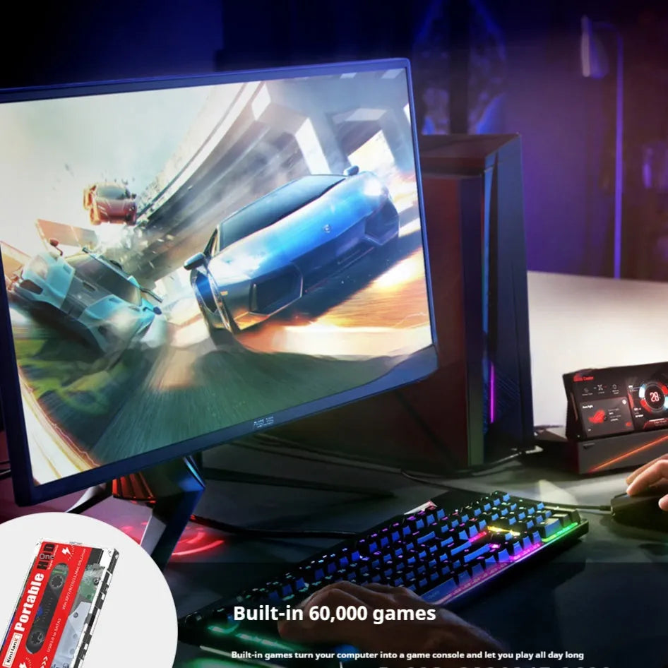 External 2TB mechanical hard drive for mobile gaming with USB cable and protective packaging
