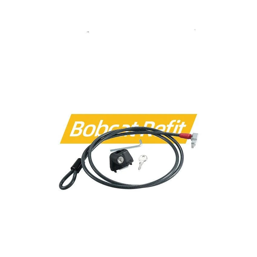 Plastic-sheathed steel cable lock for roof platforms in 600mm and 1200mm lengths