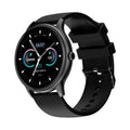 Smart sports watch with blood pressure monitoring on black silicone wristband