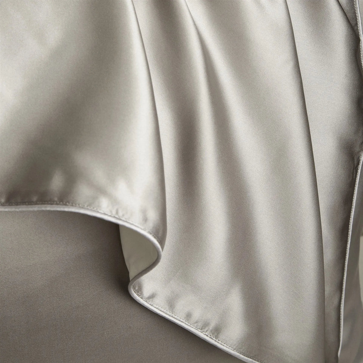 Mulberry silk pillowcase with rope trim in bean paste purple colour