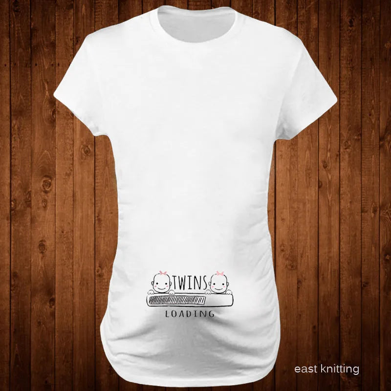 Women's short sleeve cotton T-shirt, round neck, printed summer top, sizes S to XXXL, four colours