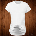 Women's short sleeve cotton T-shirt, round neck, printed summer top, sizes S to XXXL, four colours