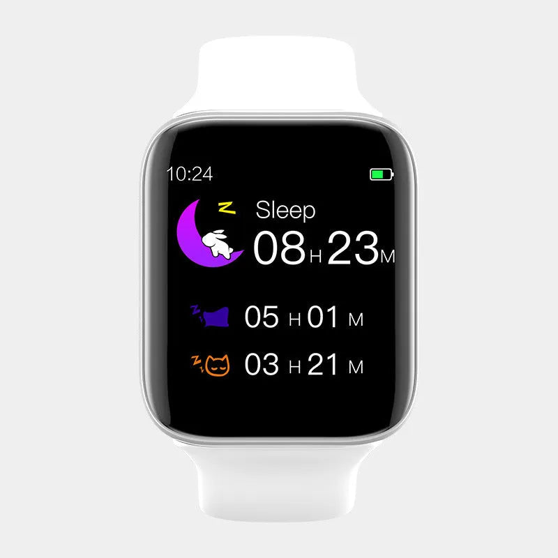 Smart bracelet with black silicone strap showing a 1.54-inch screen displaying call and blood pressure information.