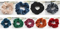Gold velvet head ring 10cm handmade wavy women's hair accessory in 40 colour mixing