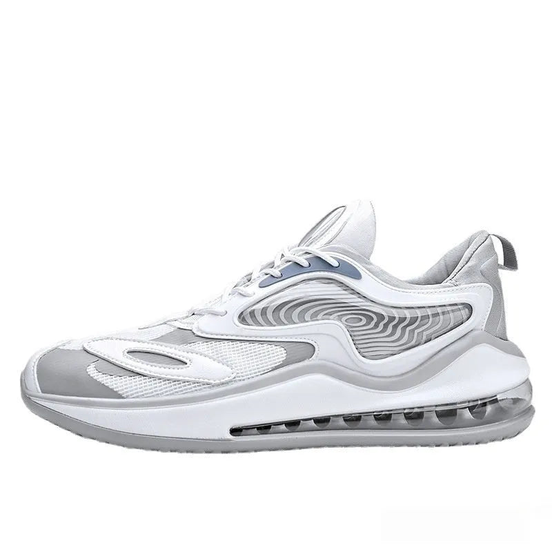 Men's casual summer shoes in Space Black colour with rubber sole and air cushion design.