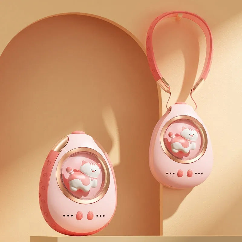 2-in-1 plastic hand warmer power bank in pink orange colour