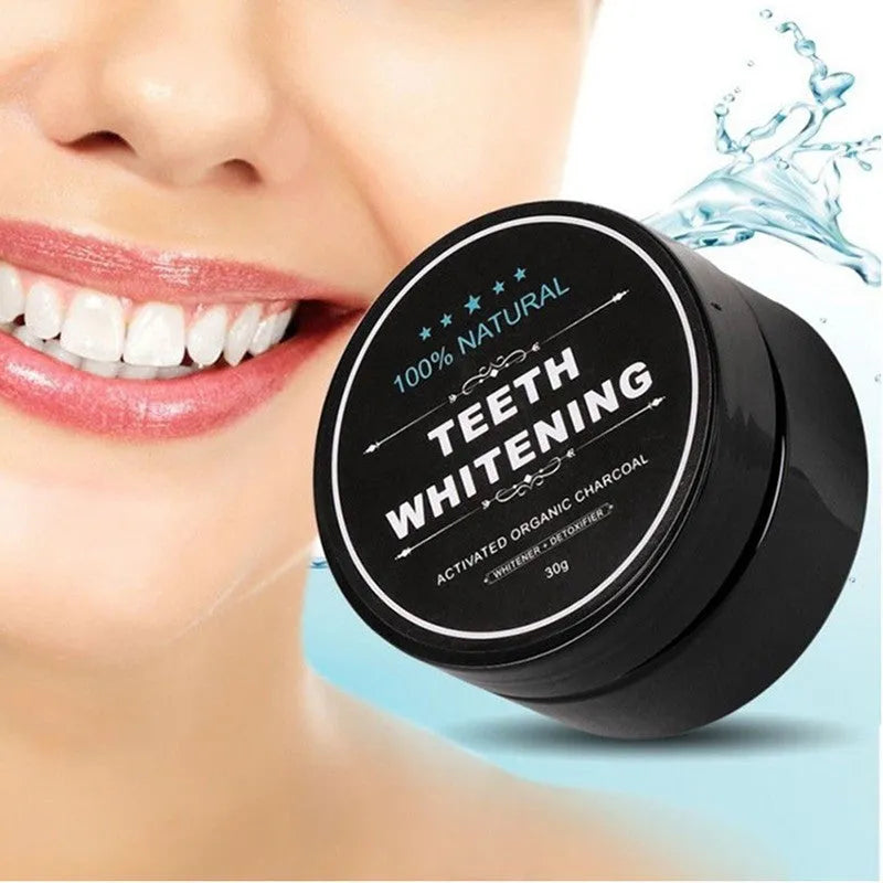 30g black activated charcoal teeth whitening powder for adult oral hygiene