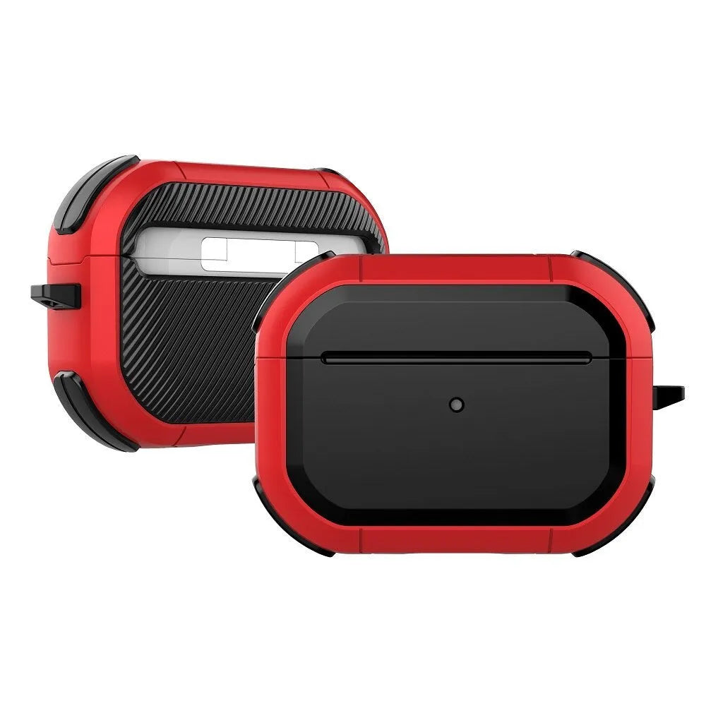 Black TPU and PC protective shell for AirPods Pro and AirPods 1 or 2 generation models