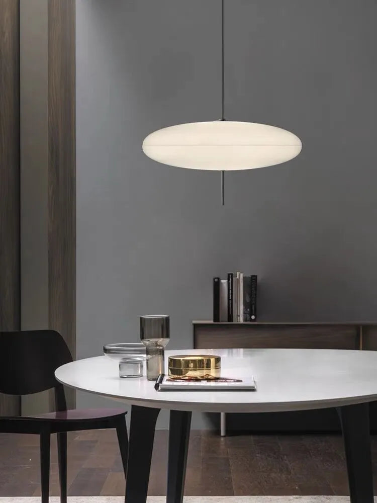Nordic retro UFO shaped chandelier ceiling light in black and white colour