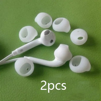 Black and white silicone protective sleeves for Samsung Galaxy S6 Edge model earphones