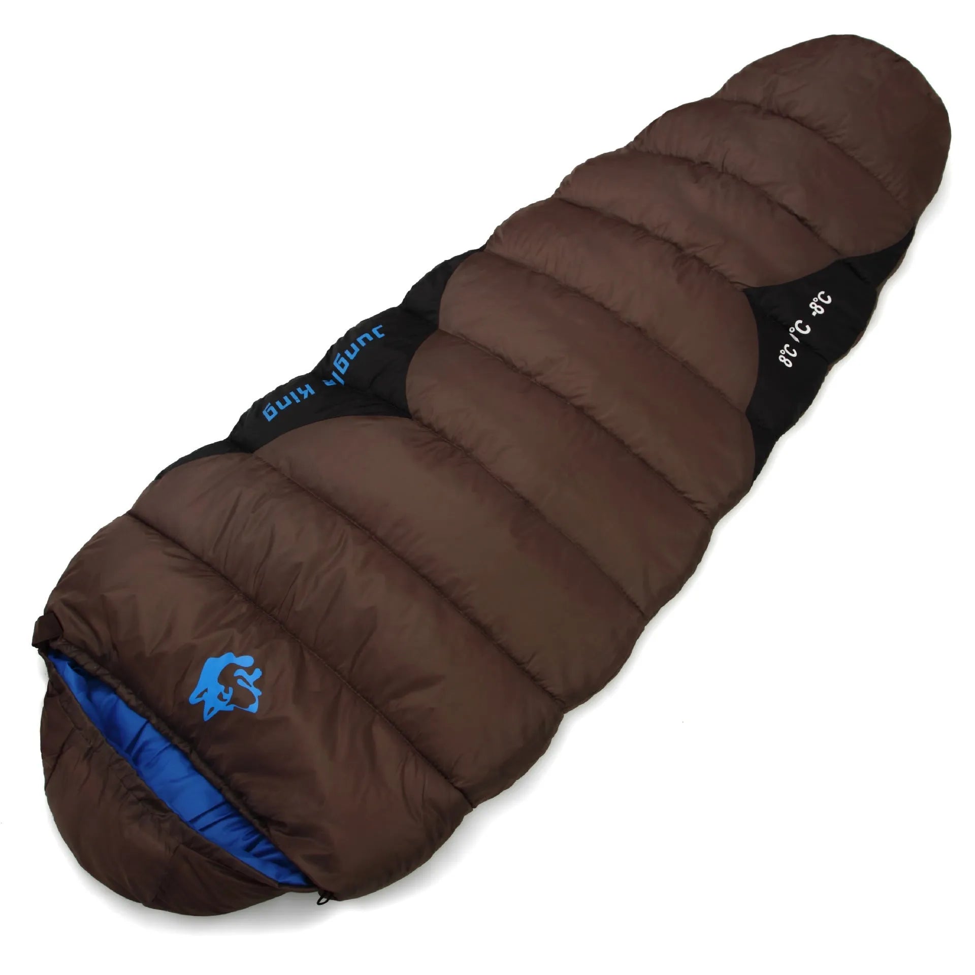 Cotton sleeping bag with compression storage bag in Army Green colour for outdoor camping and fishing