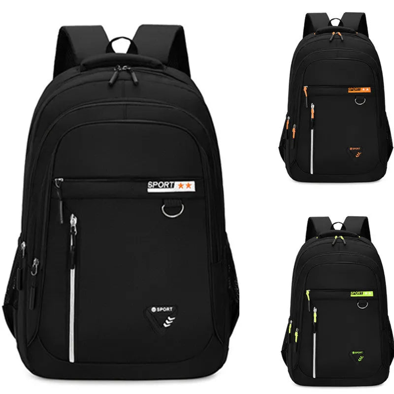 Men's Oxford cloth school backpack with air pillow belt system in multiple colours