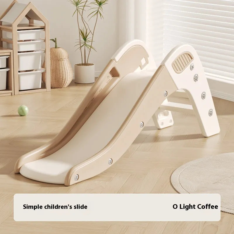 Small plastic baby slide in blue, for children under three years old.