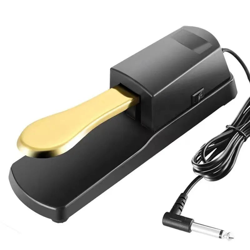 Single-leg electronic keyboard sustain pedal with ABS plastic body and cable connector