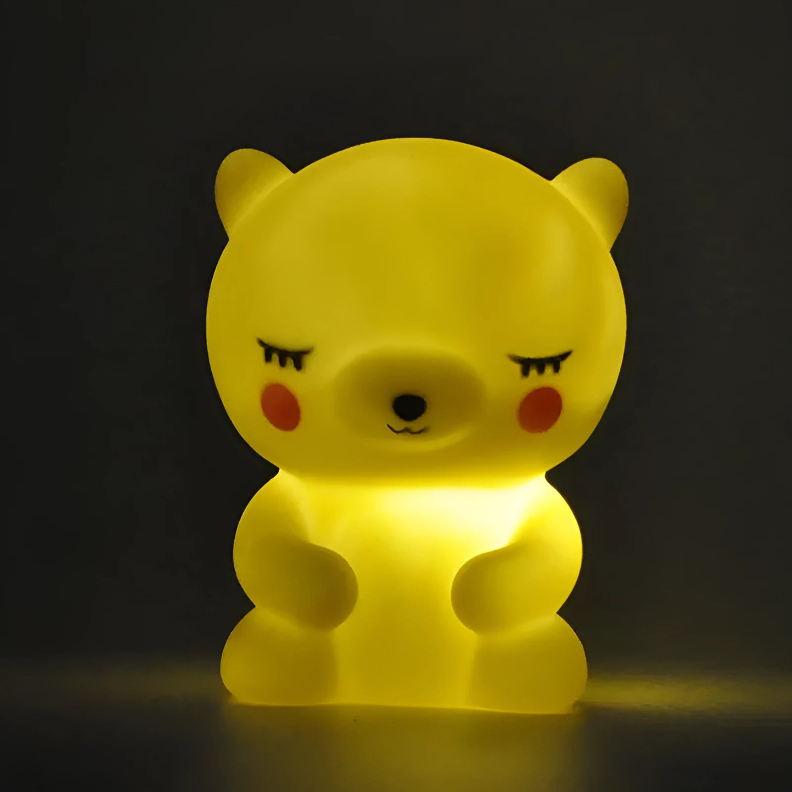 Cartoon enamel LED bedside lamp in Cloud Blue, 12x8x8cm, for children's room decoration