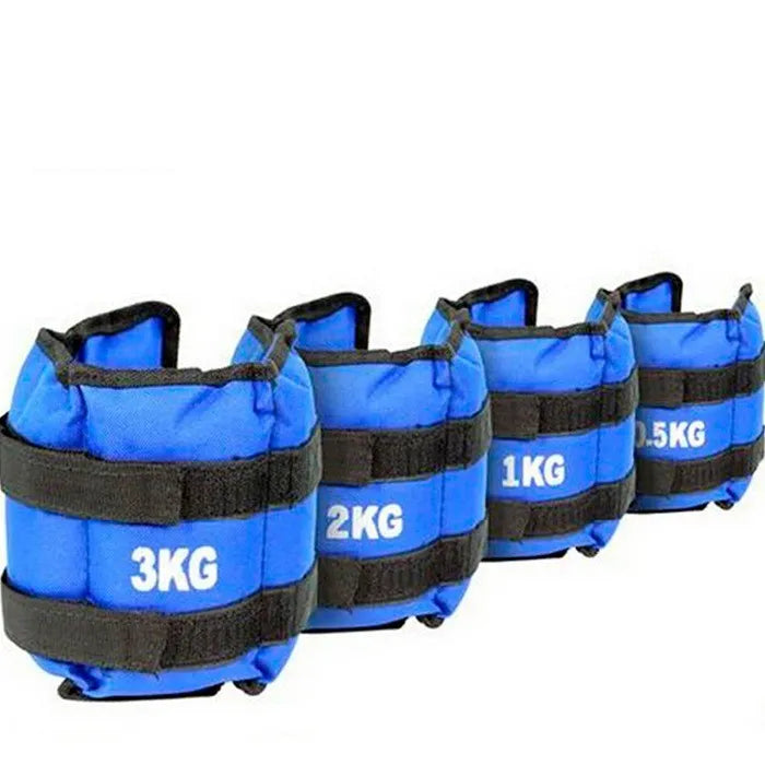 Pair of Oxford cloth legging sandbags for track and field running in weight options from 1kg to 6kg