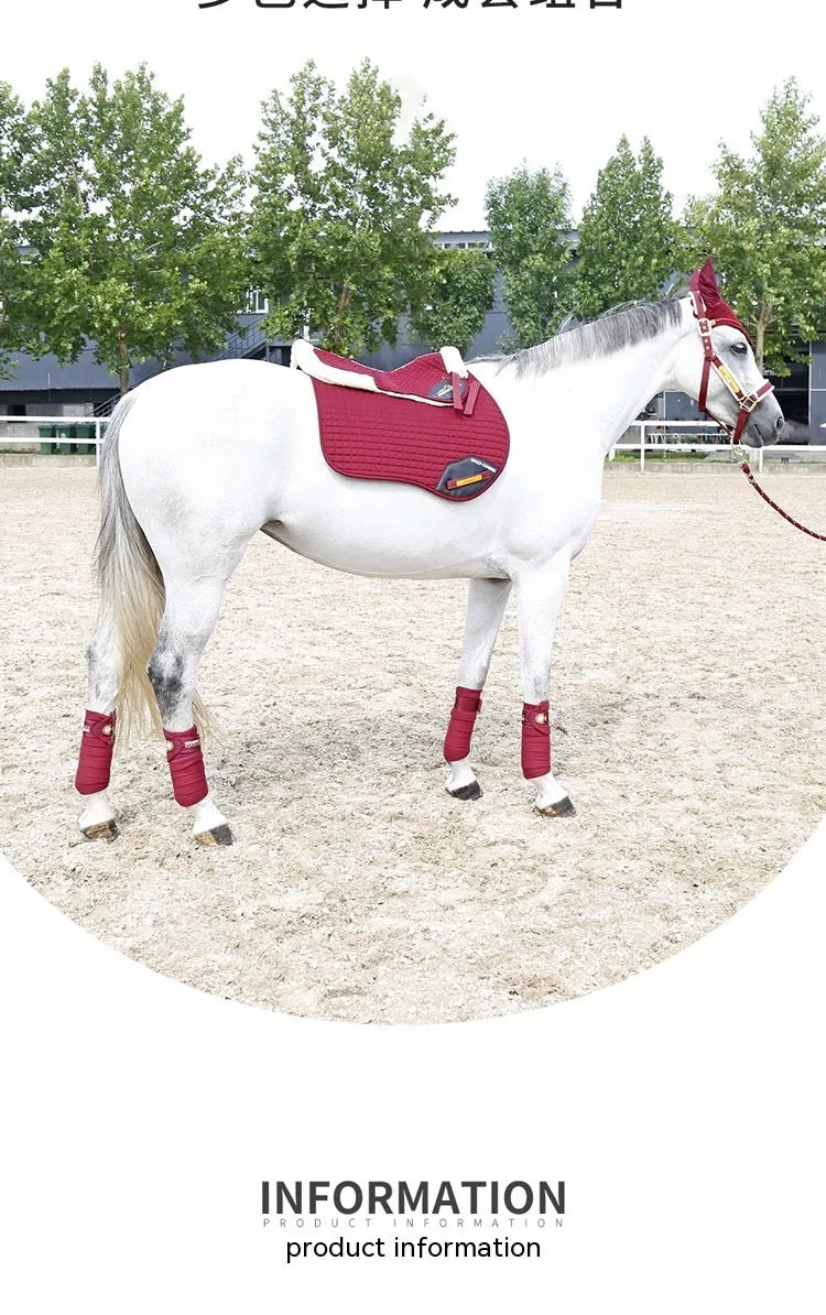 Riding shock absorption wool saddle pad in multiple colours for equestrian and cycling waist protection