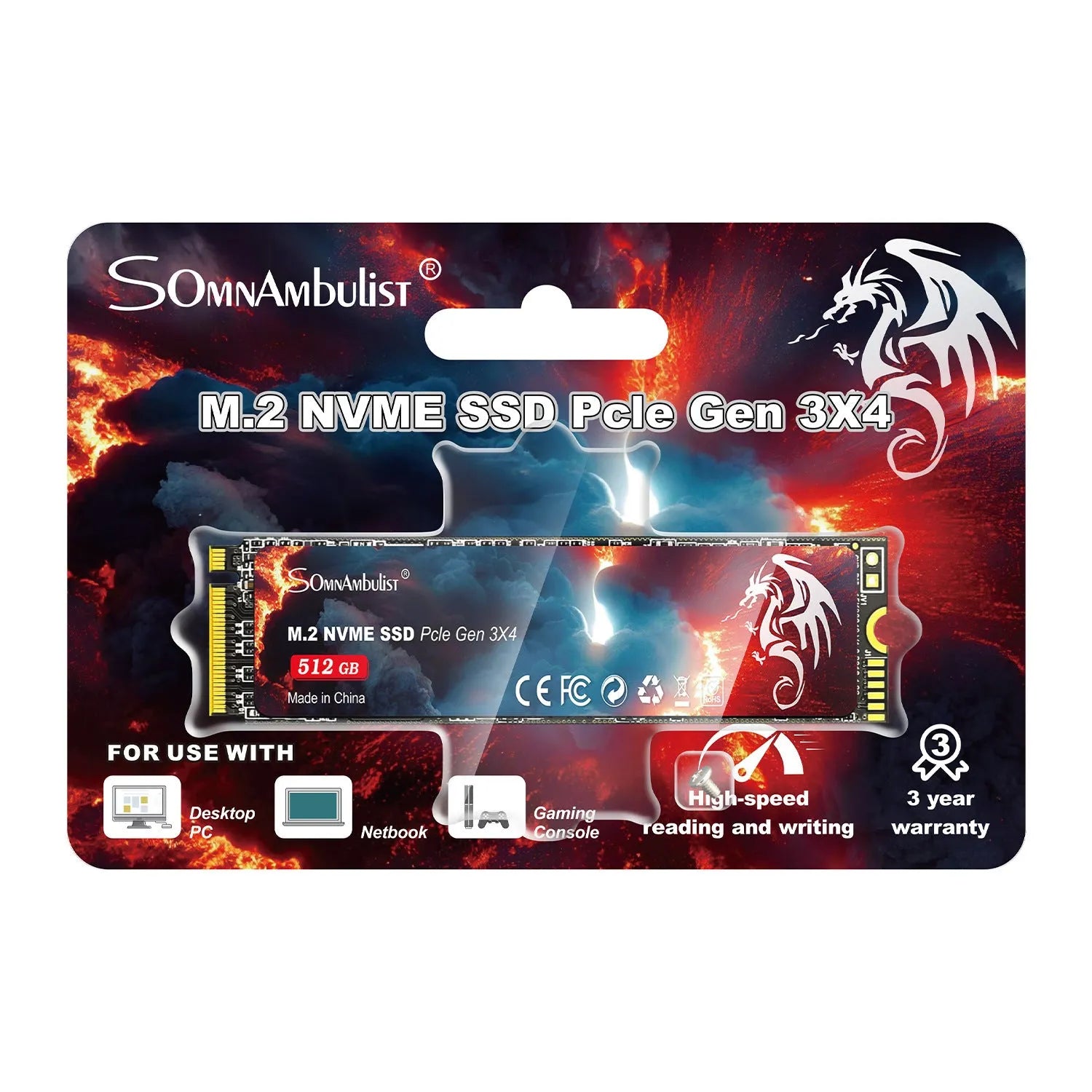 M.2 solid state drive for desktop computers showing 80x22mm dimensions and capacity options