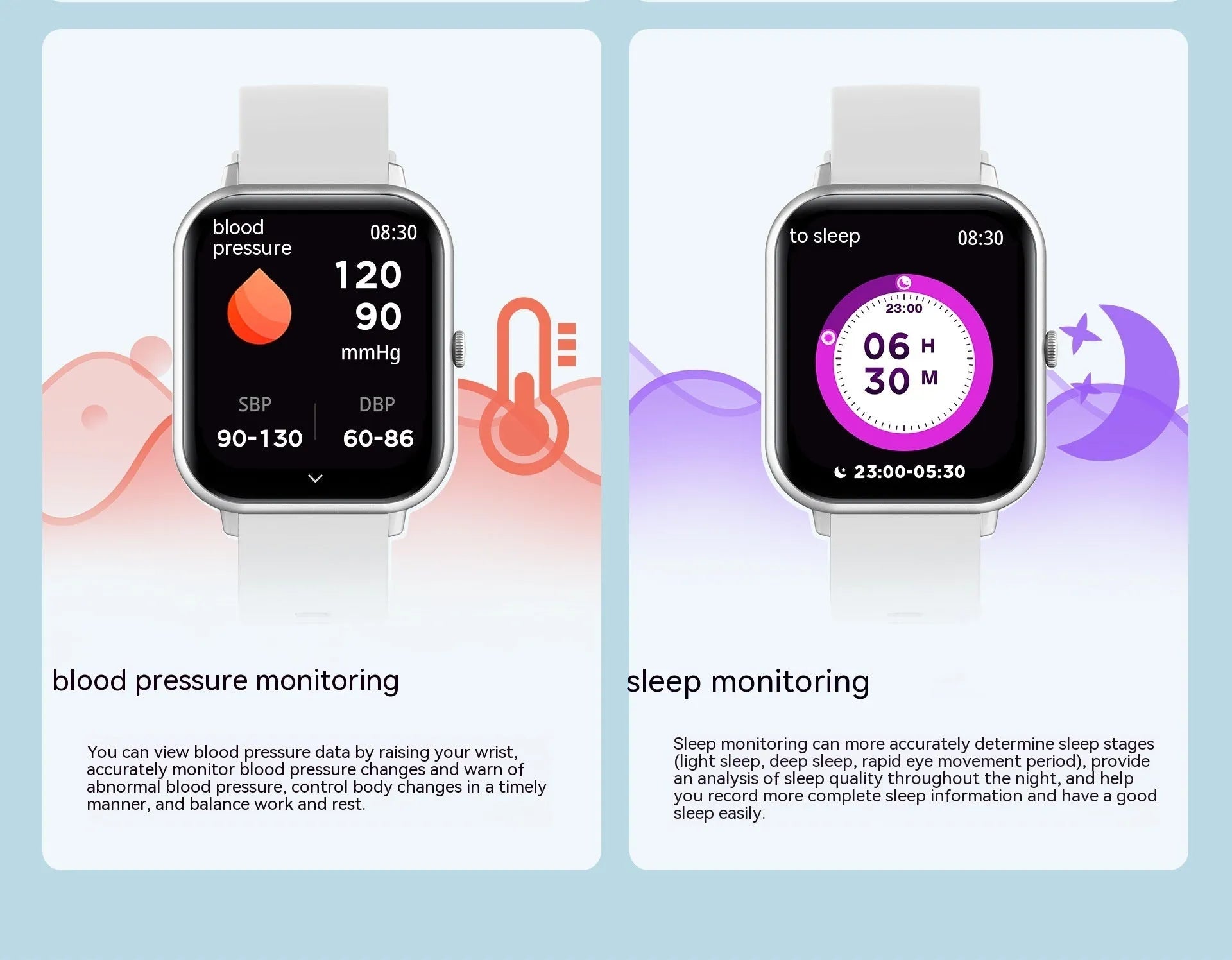 Black smart watch with AI voice control, heart rate monitor, and touch screen on a wrist.