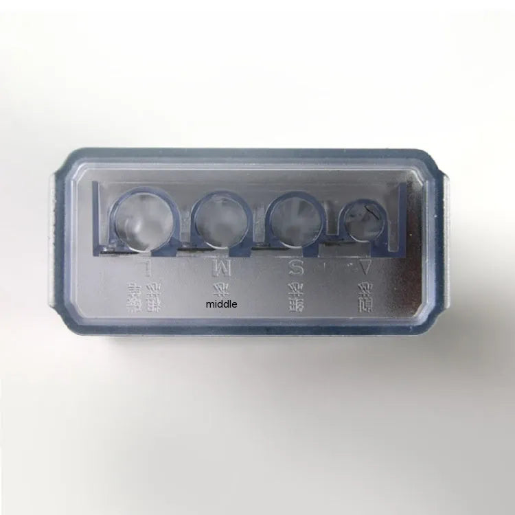 Geometric plastic pencil sharpener with four holes and maintenance screwdriver for art sketching