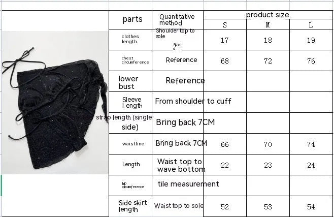 Black three piece bikini set with high waist shorts and top made of polyester fiber