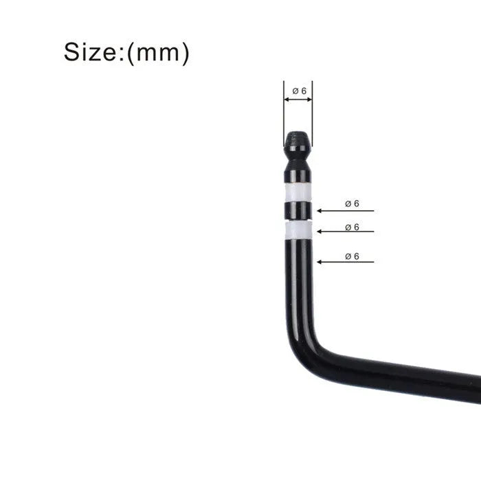 Direct plug-in guitar tremolo arm in black, blue, gold, and silver chrome finishes.
