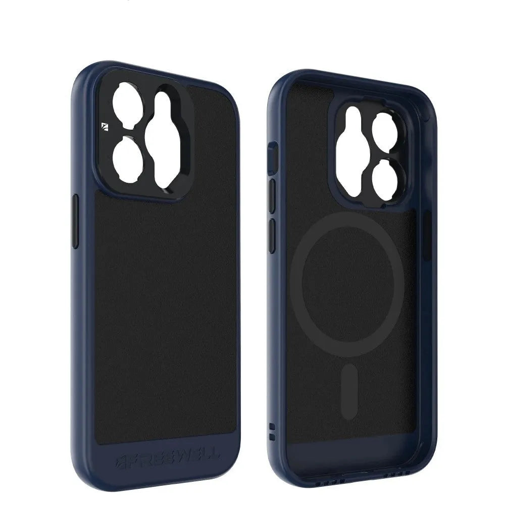 Black phone case compatible with iPhone 13 Pro through 15 Pro Max models